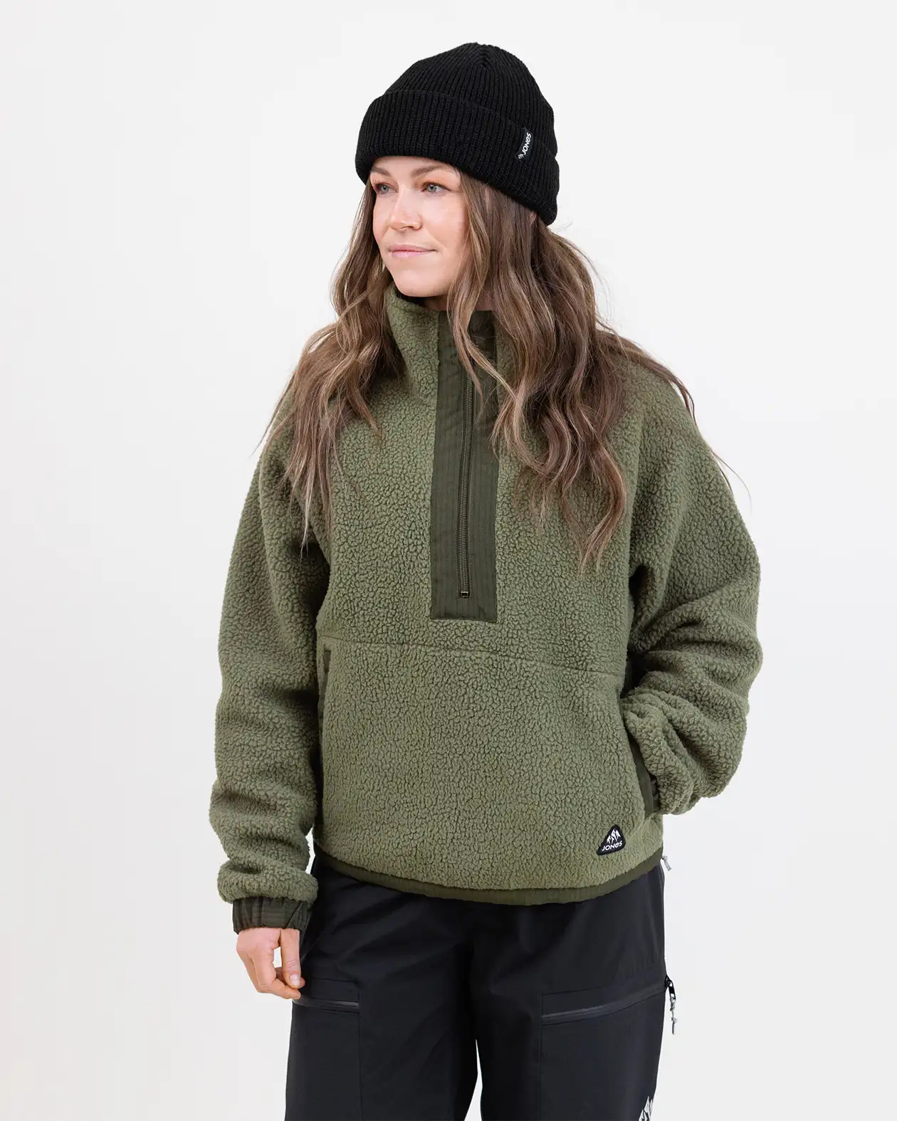 Women’s Campfire Recycled Sherpa Fleece Pullover - Image 6